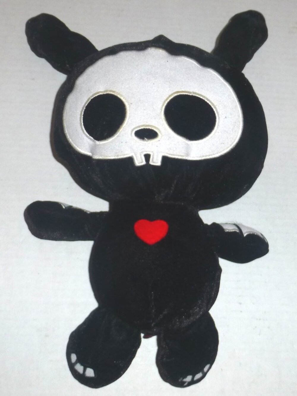 Skelanimals Fiesta Black Jack Rabbit with Red Heart 13" Plush Stuffed Animal